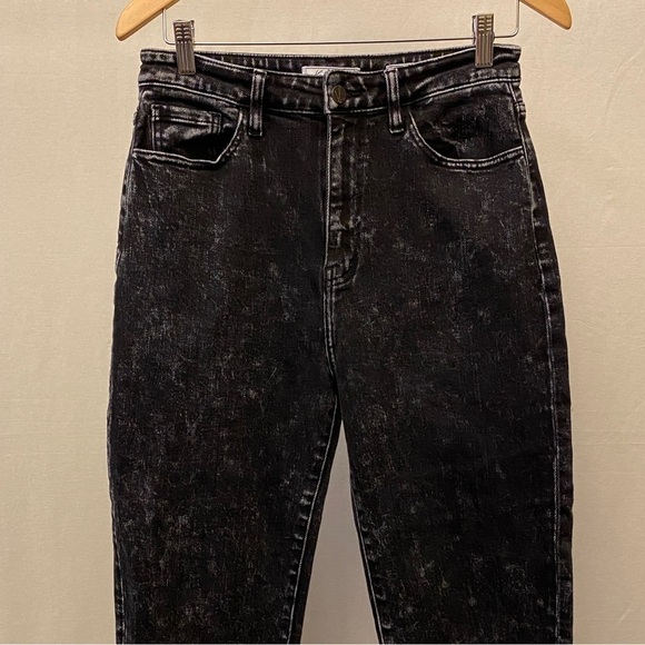 KanCan 27 (7) Ultra High Rise Baggy Fit Black Jeans Womens Stretch Acid Wash - Picture 6 of 15